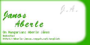 janos aberle business card